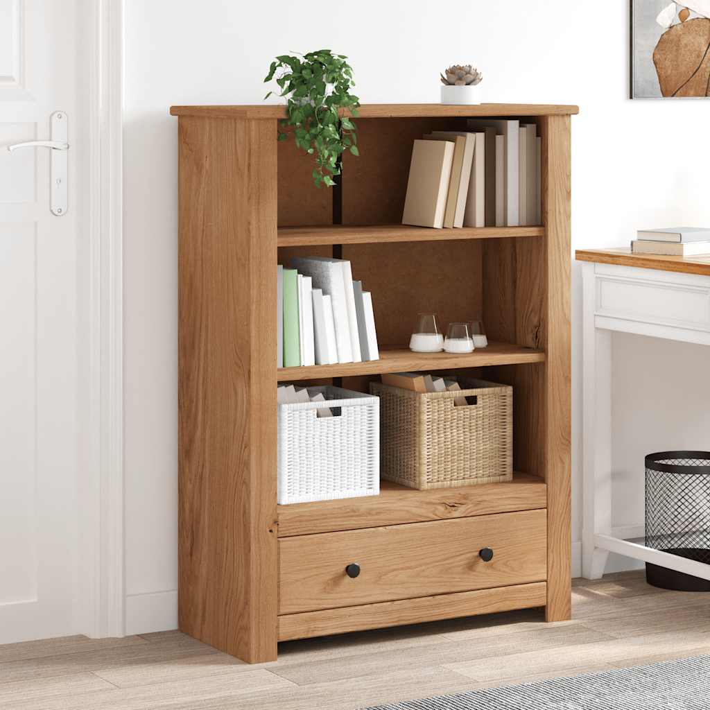 Bookcase 80x35x110 cm Solid Pine Wood Panama Range
