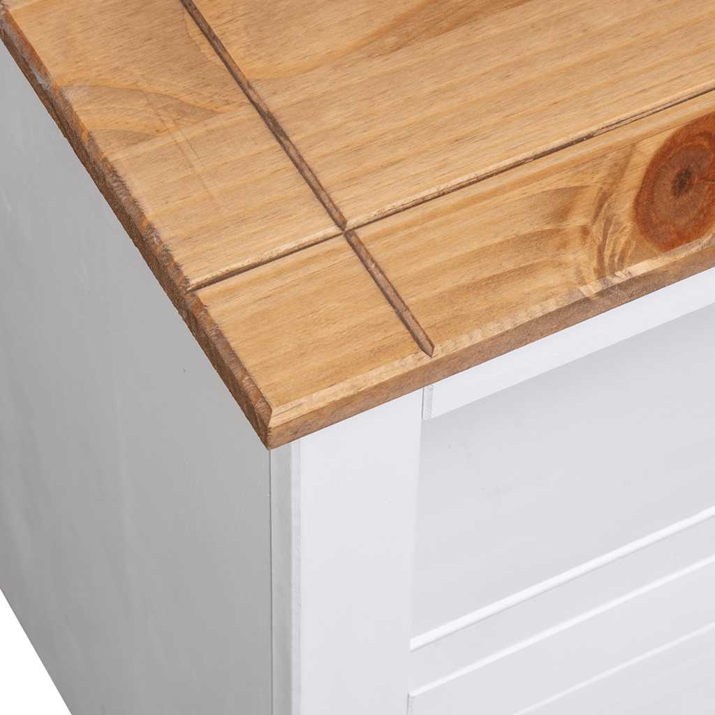 Corner TV Cabinet White 93x49x49 cm Solid Pine Panama Range