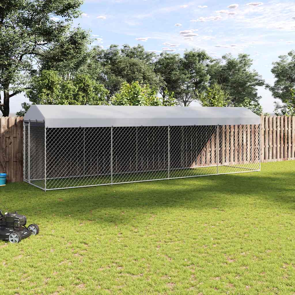 Outdoor Dog Kennel with Roof 760x190x225 cm