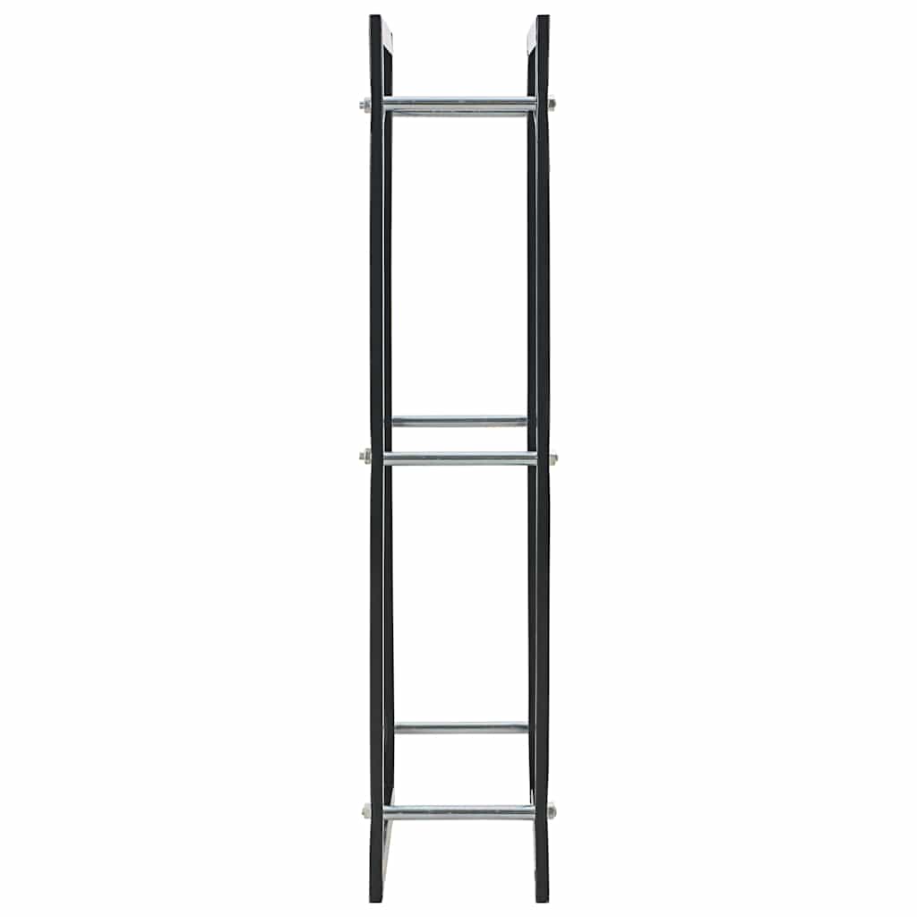 Firewood Rack Black 44x20x100 cm Steel
