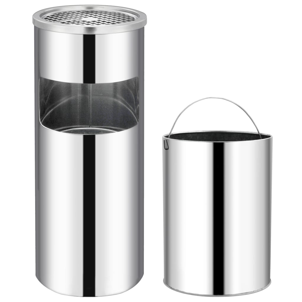 Ashtray Dustbin 30 L Stainless Steel