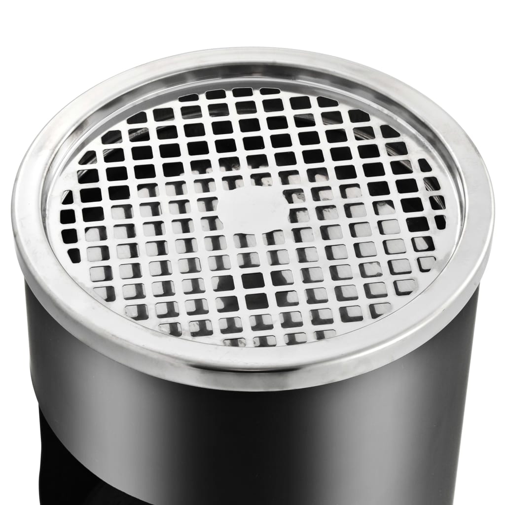Ashtray Dustbin Hotel 30 L Steel Black