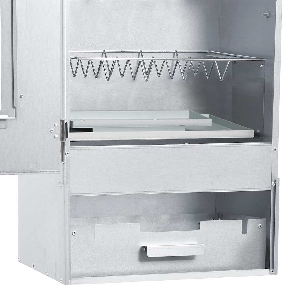 BBQ Oven Smoker with 1kg Wood Chips 44.5x29x83 cm