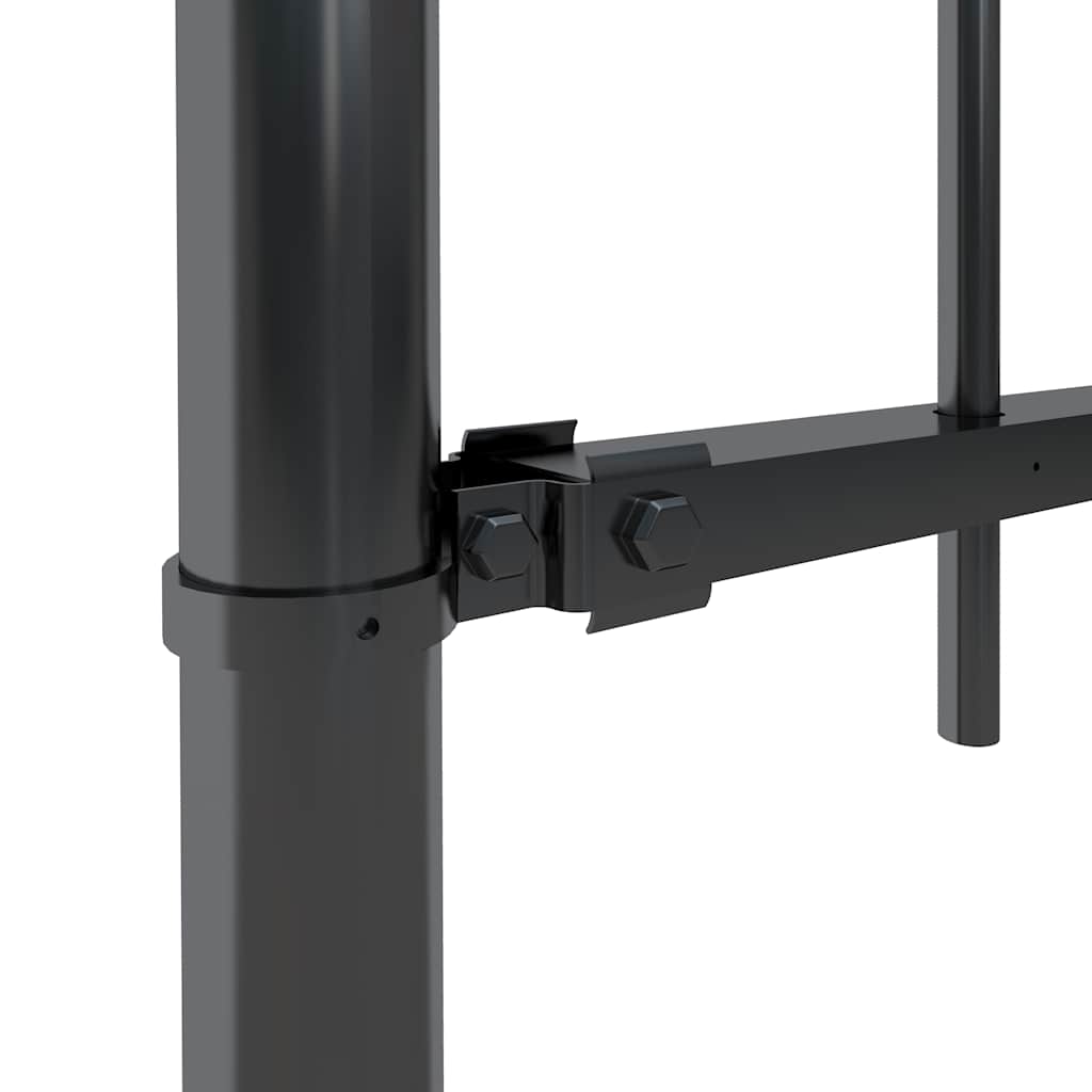 Garden Fence with Hoop Top Steel 1248x150 cm Black (7x144932)
