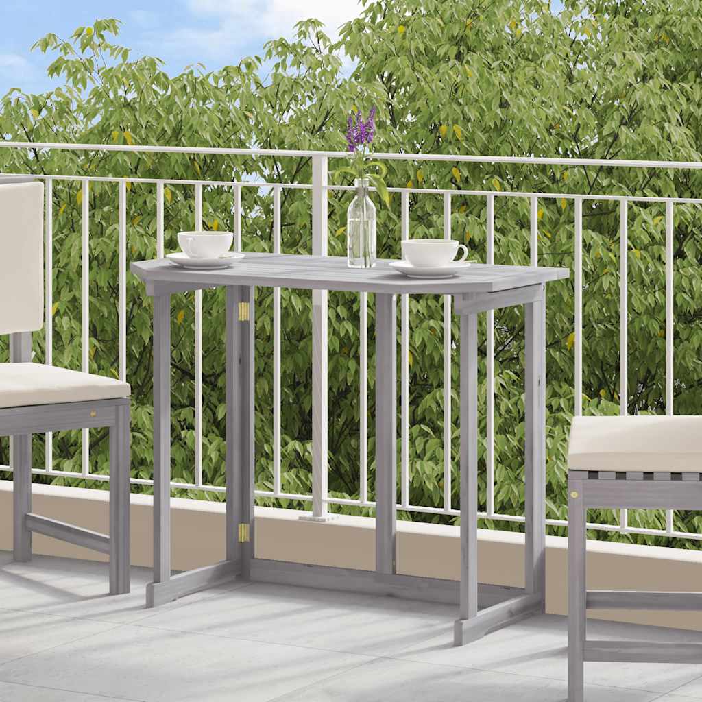 Folding Balcony Table 90x50x74 cm Solid Acacia Wood