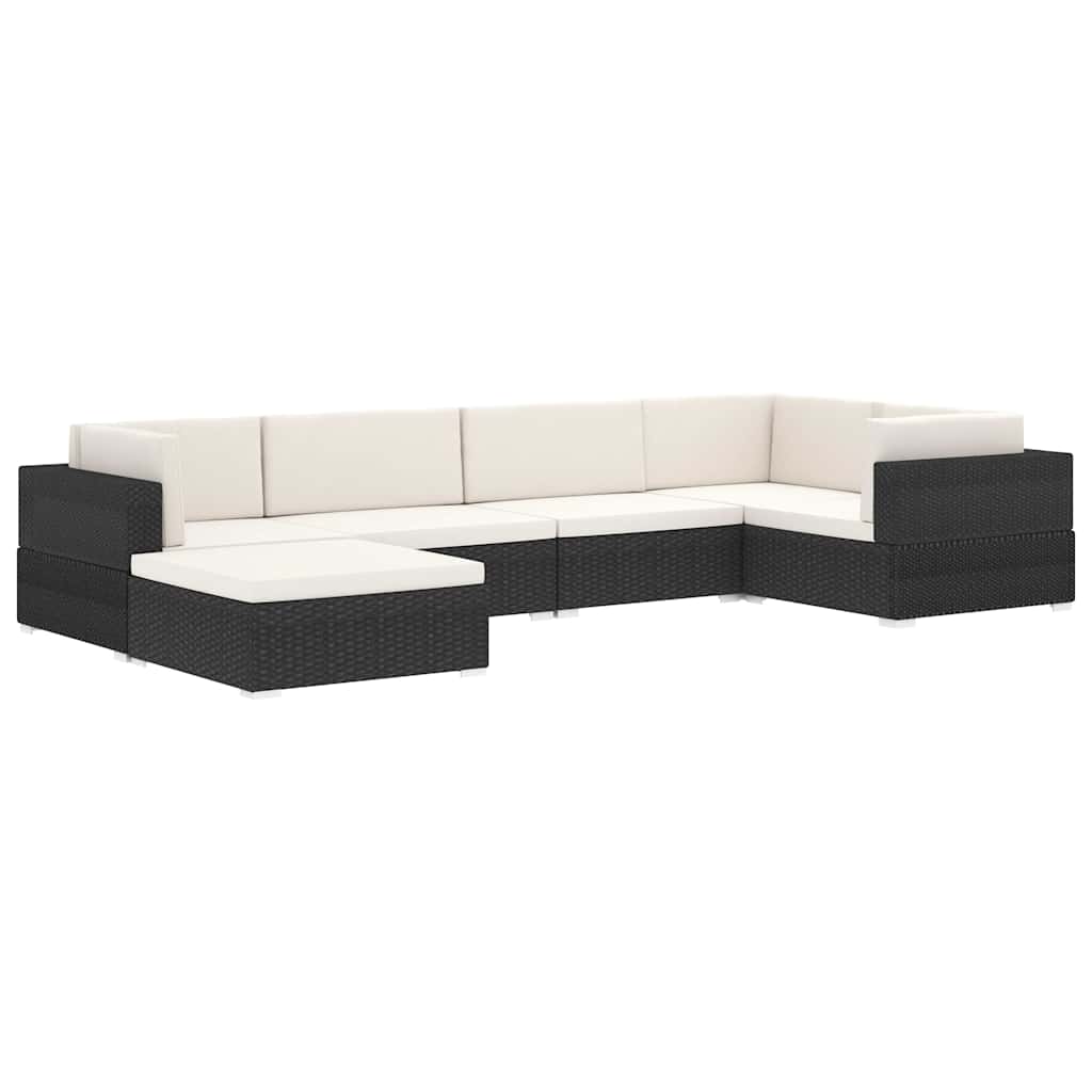 Sectional Corner Chair 1 pc with Cushions Poly Rattan Brown