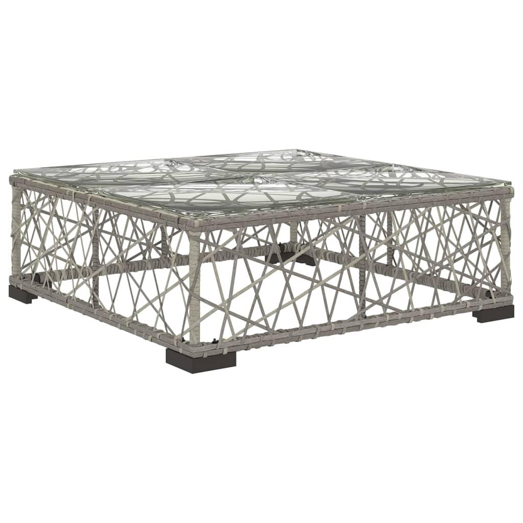 6 Piece Garden Lounge Set with Cushions Poly Rattan Grey