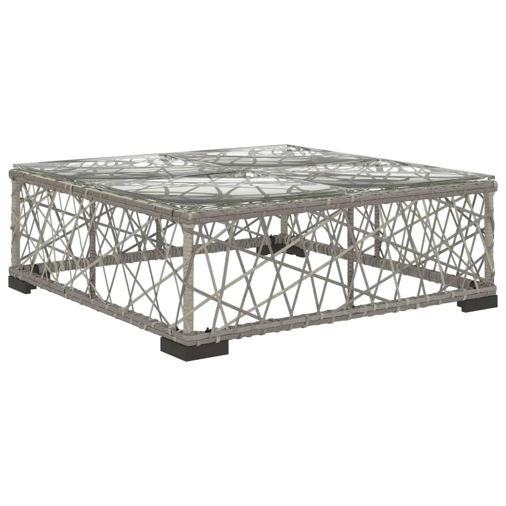 6 Piece Garden Lounge Set with Cushions Poly Rattan Grey