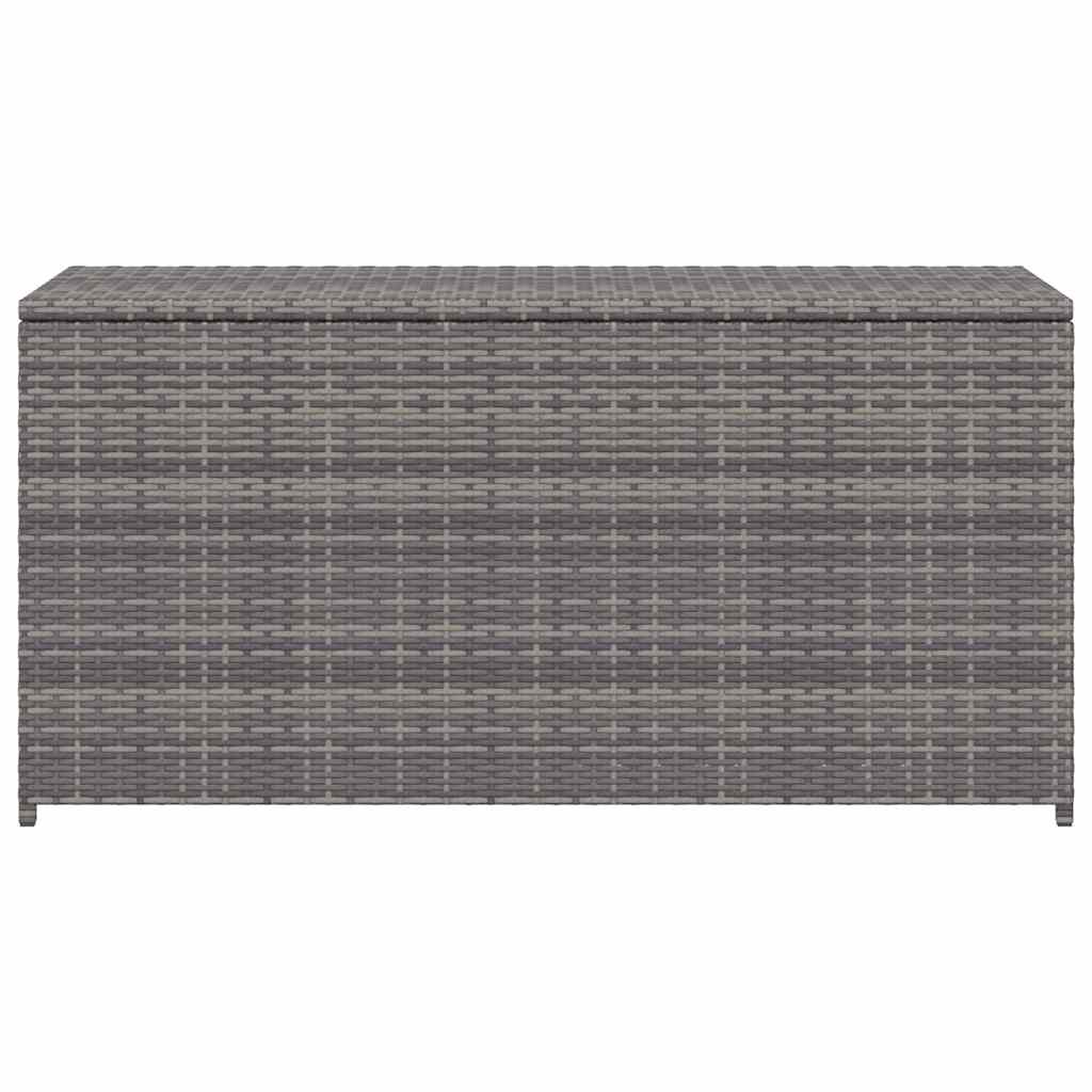 Garden Storage Box Grey 120x50x60 cm Poly Rattan