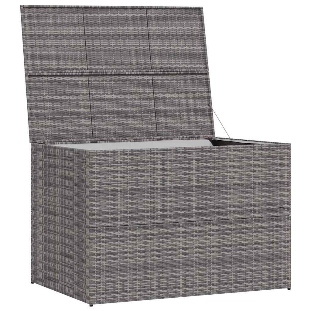 Garden Storage Box Grey 150x100x100 cm Poly Rattan