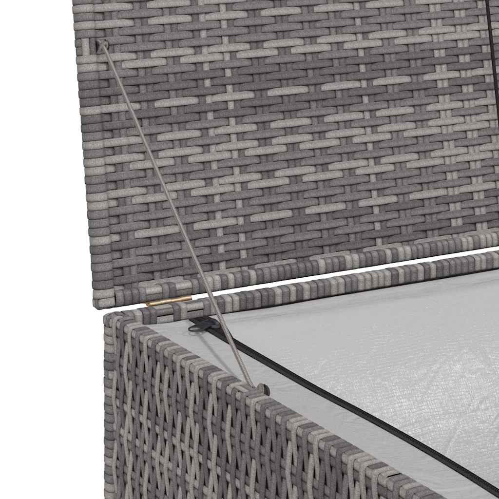 Garden Storage Box Grey 150x100x100 cm Poly Rattan