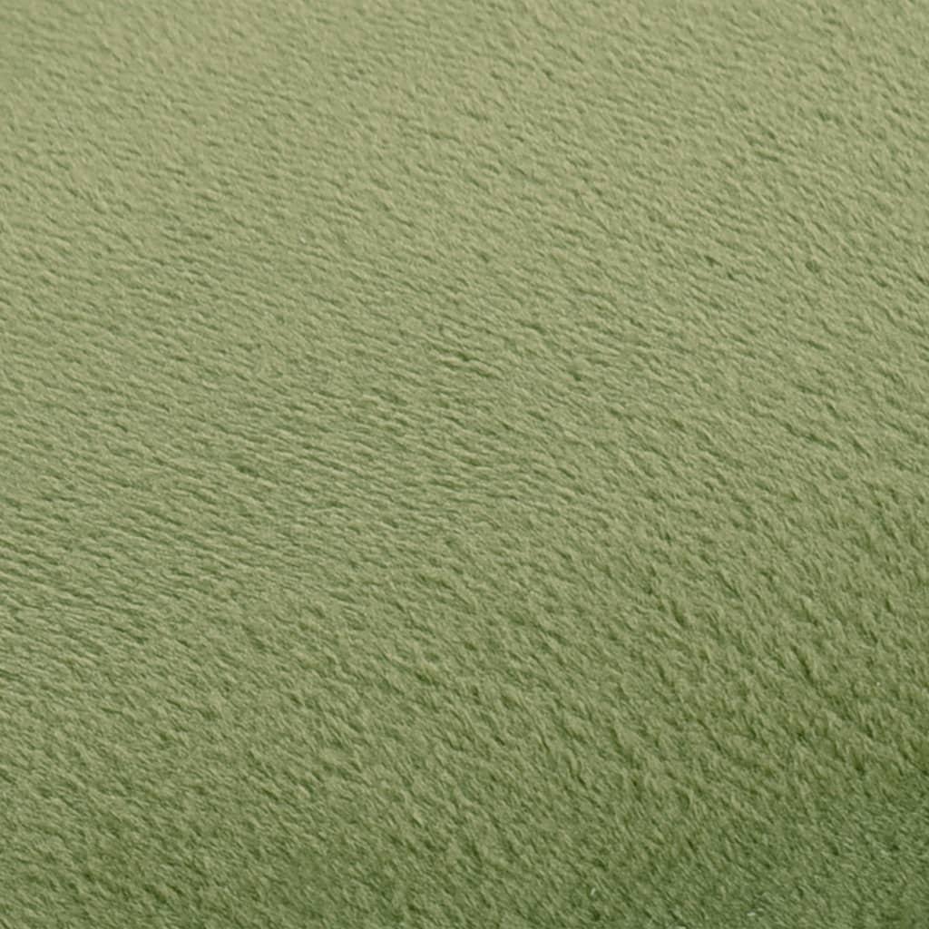 Stool Mustard Green and Gold Velvet 28 x 36 cm