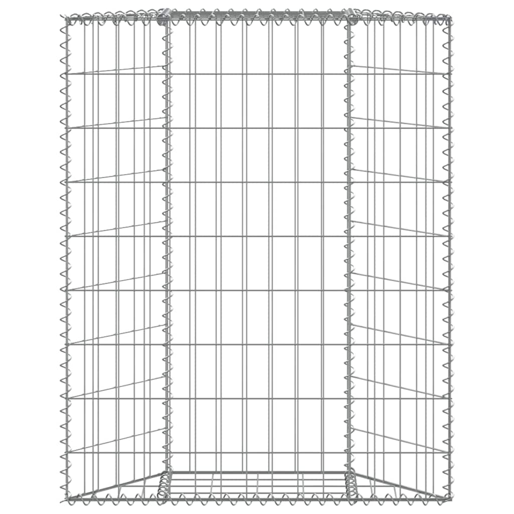 Trapezium Gabion Raised Bed Galvanised Steel 100x20x100 cm