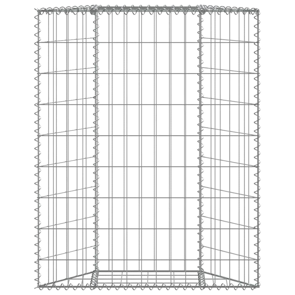 Trapezium Gabion Raised Bed Galvanised Steel 100x20x100 cm