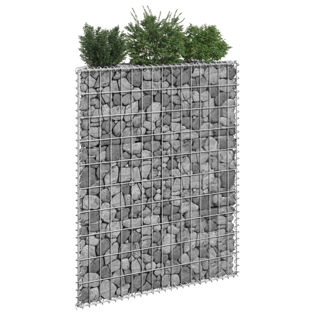 Trapezium Gabion Raised Bed Galvanised Steel 100x20x100 cm