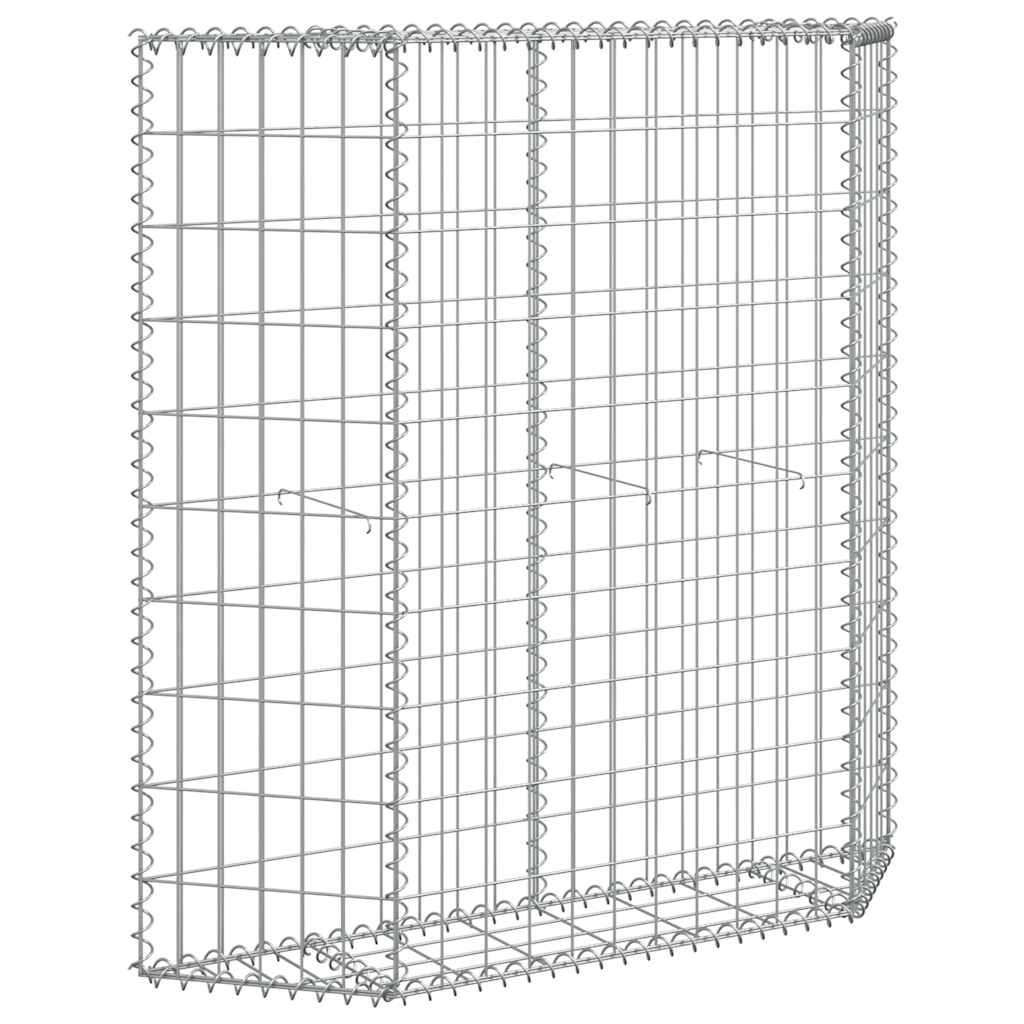 Trapezium Gabion Raised Bed Galvanised Steel 100x20x100 cm