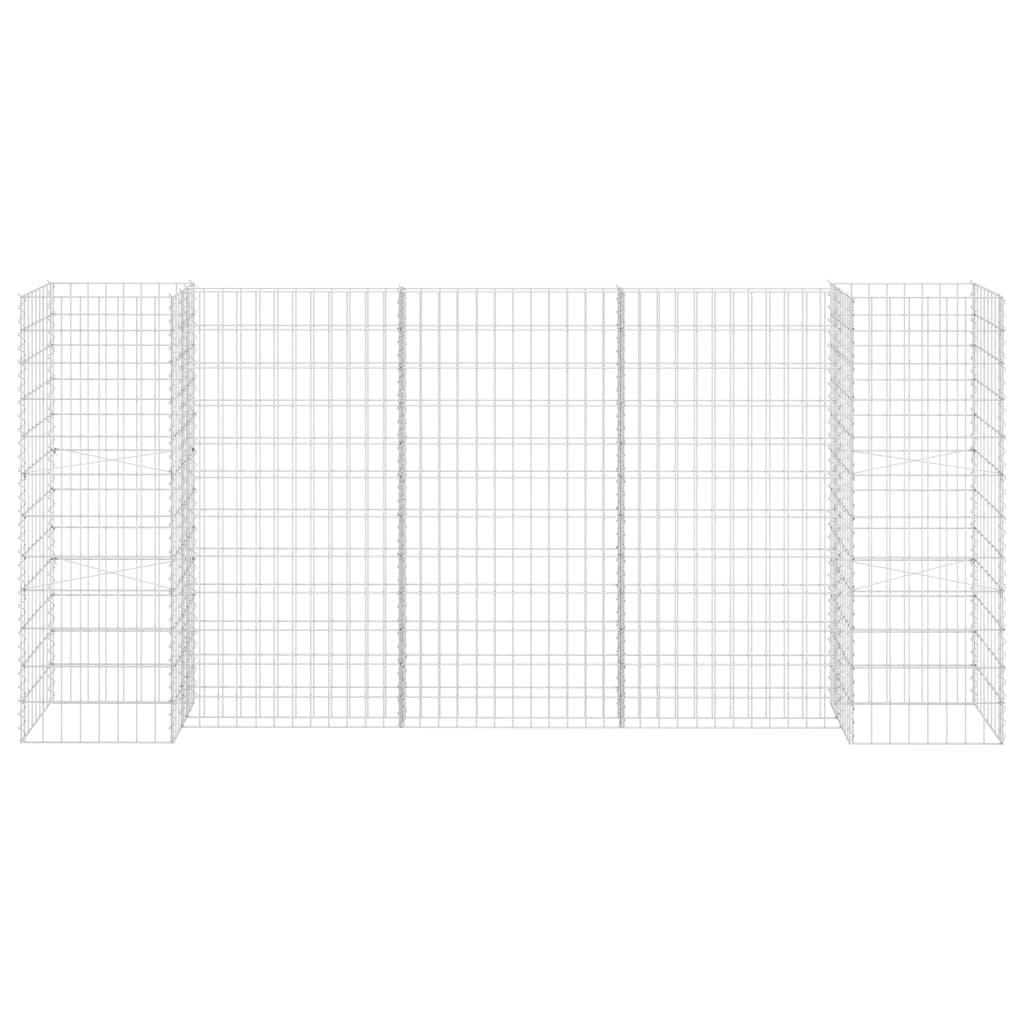 H-Shaped Gabion Planter Steel Wire 260x40x120 cm
