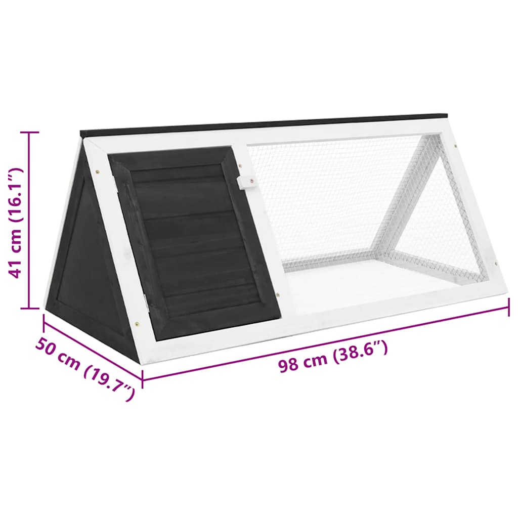 Animal Rabbit Cage Grey Wood