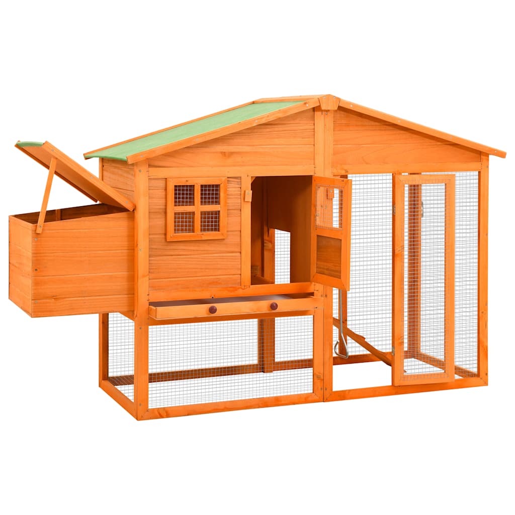 Chicken Coop with Nest Box Solid Fir Wood