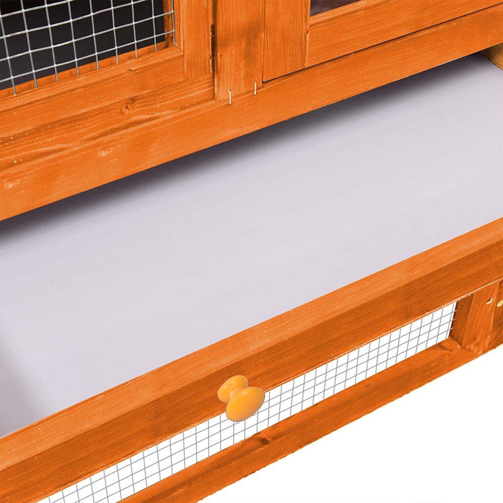 Rabbit Hutch 140x63x120 cm Solid Firwood