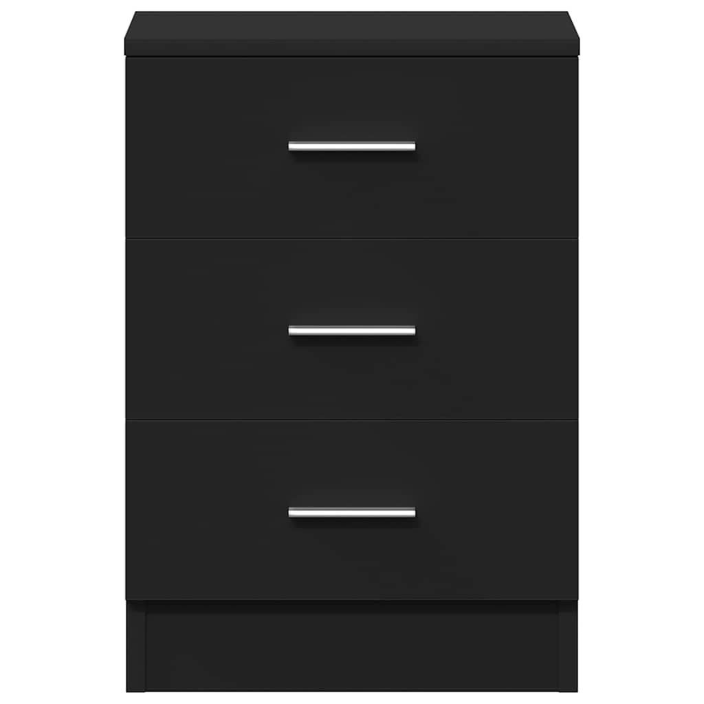 Bedside Cabinets 2 pcs Black 38x35x56 cm Engineered Wood