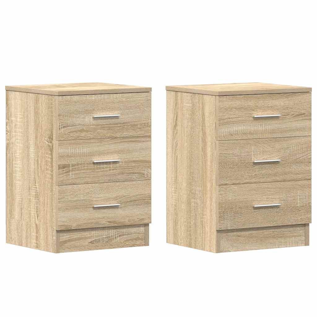 Bedside Cabinets 2 pcs Sonoma Oak 38x35x56 cm Engineered Wood