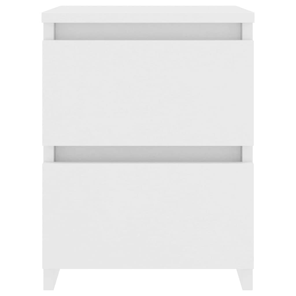 Bedside Cabinet White 30x30x40 cm Engineered Wood