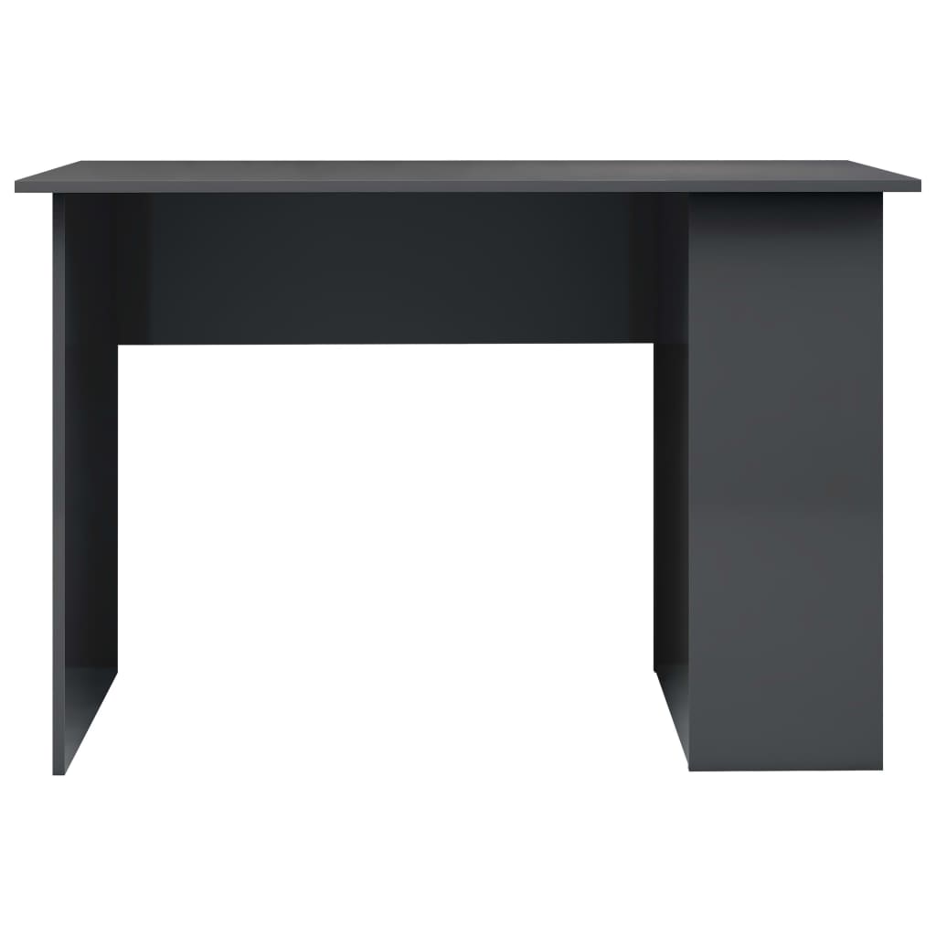 Desk High Gloss Grey 110x60x73 cm Engineered Wood