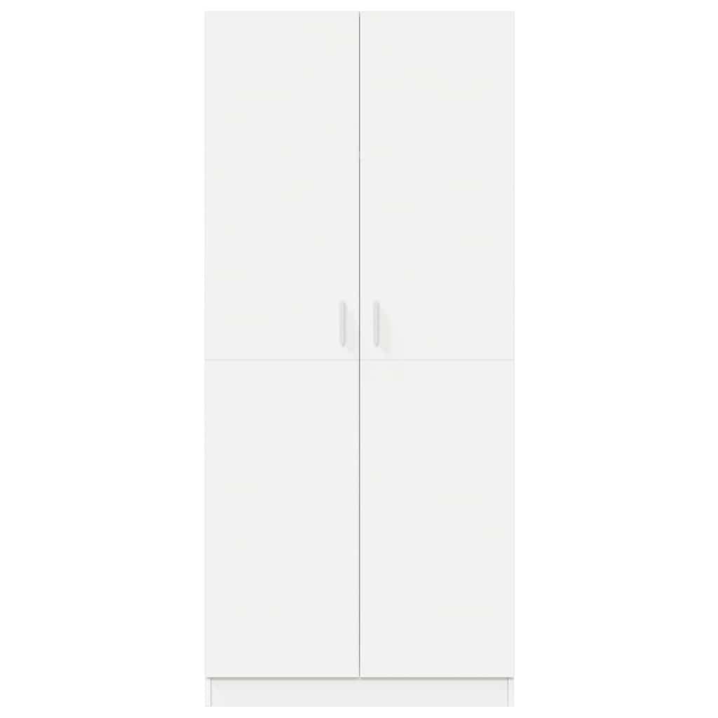 Wardrobe White 80x52x180 cm Engineered Wood