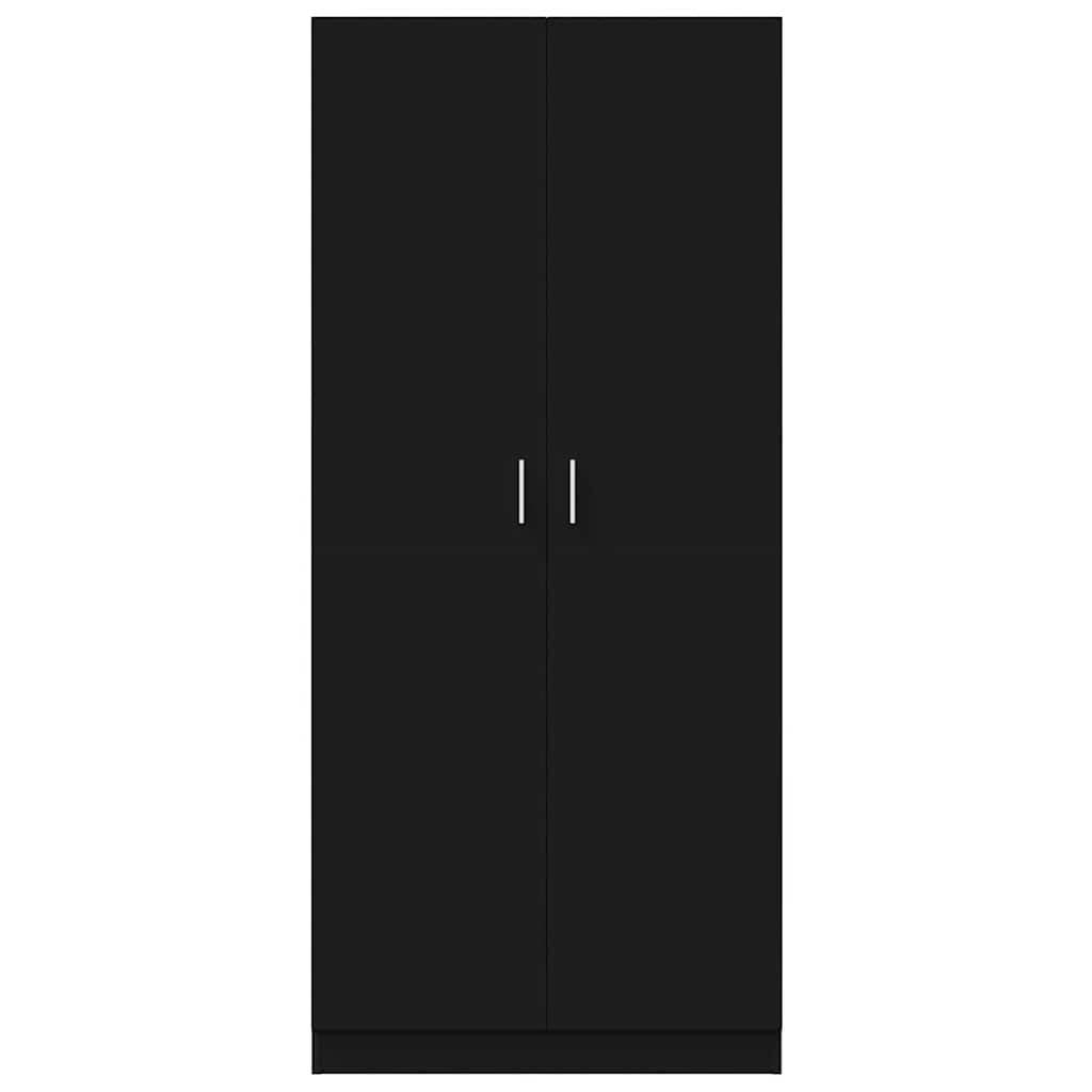 Wardrobe Black 80x52x180 cm Engineered Wood