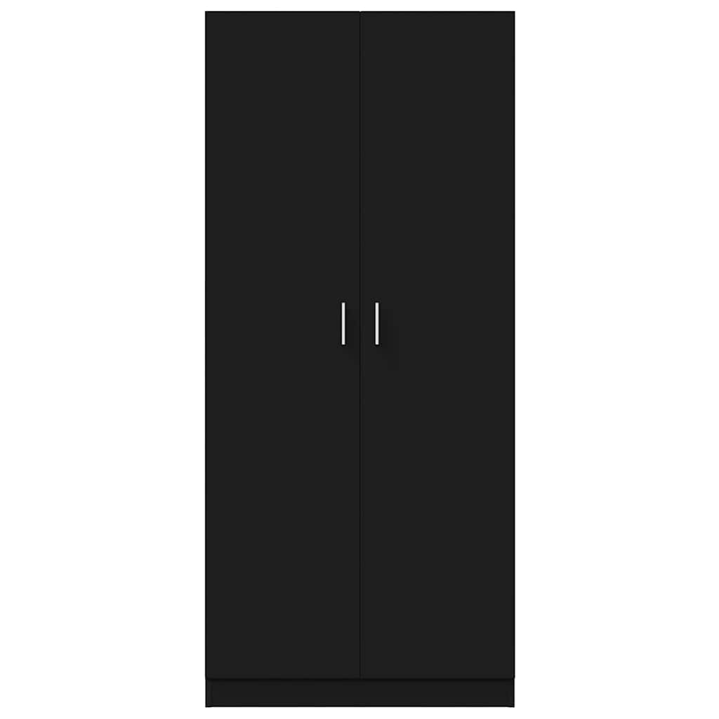Wardrobe Black 80x52x180 cm Engineered Wood
