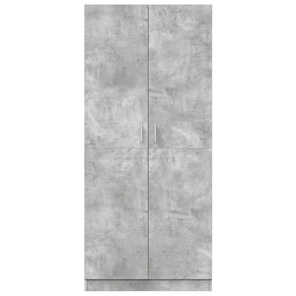 Wardrobe Concrete Grey 80x52x180 cm Engineered Wood
