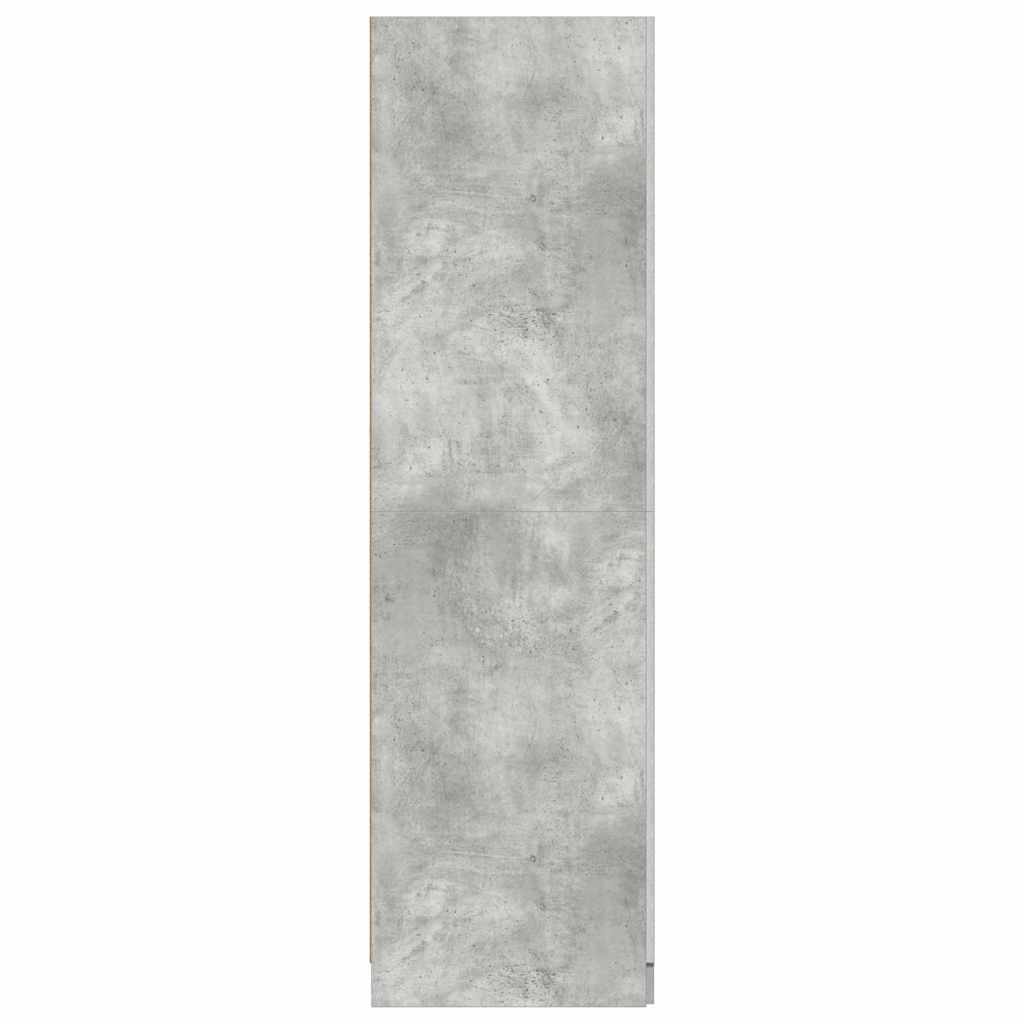 Wardrobe Concrete Grey 80x52x180 cm Engineered Wood