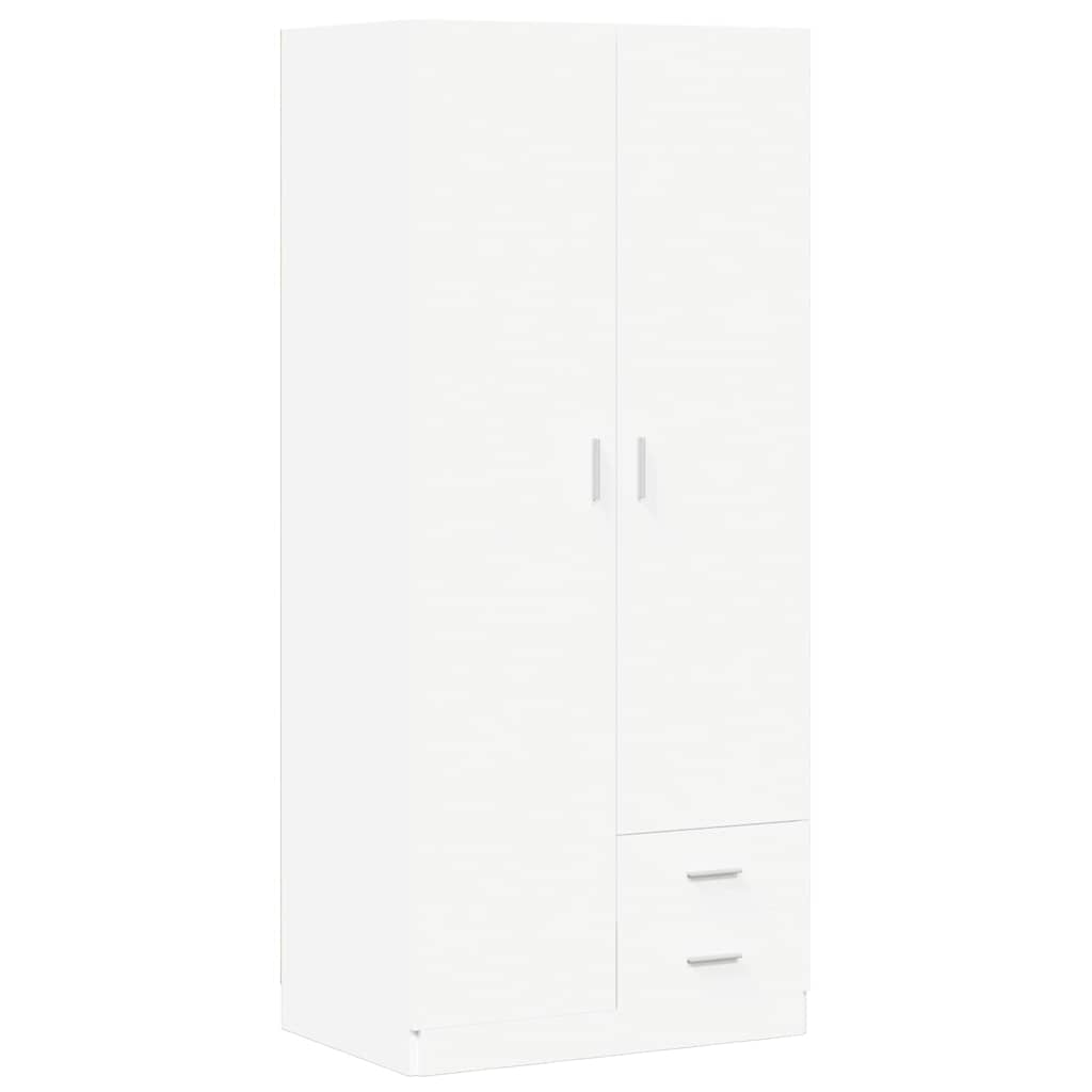 Wardrobe White 80x52x180 cm Engineered Wood