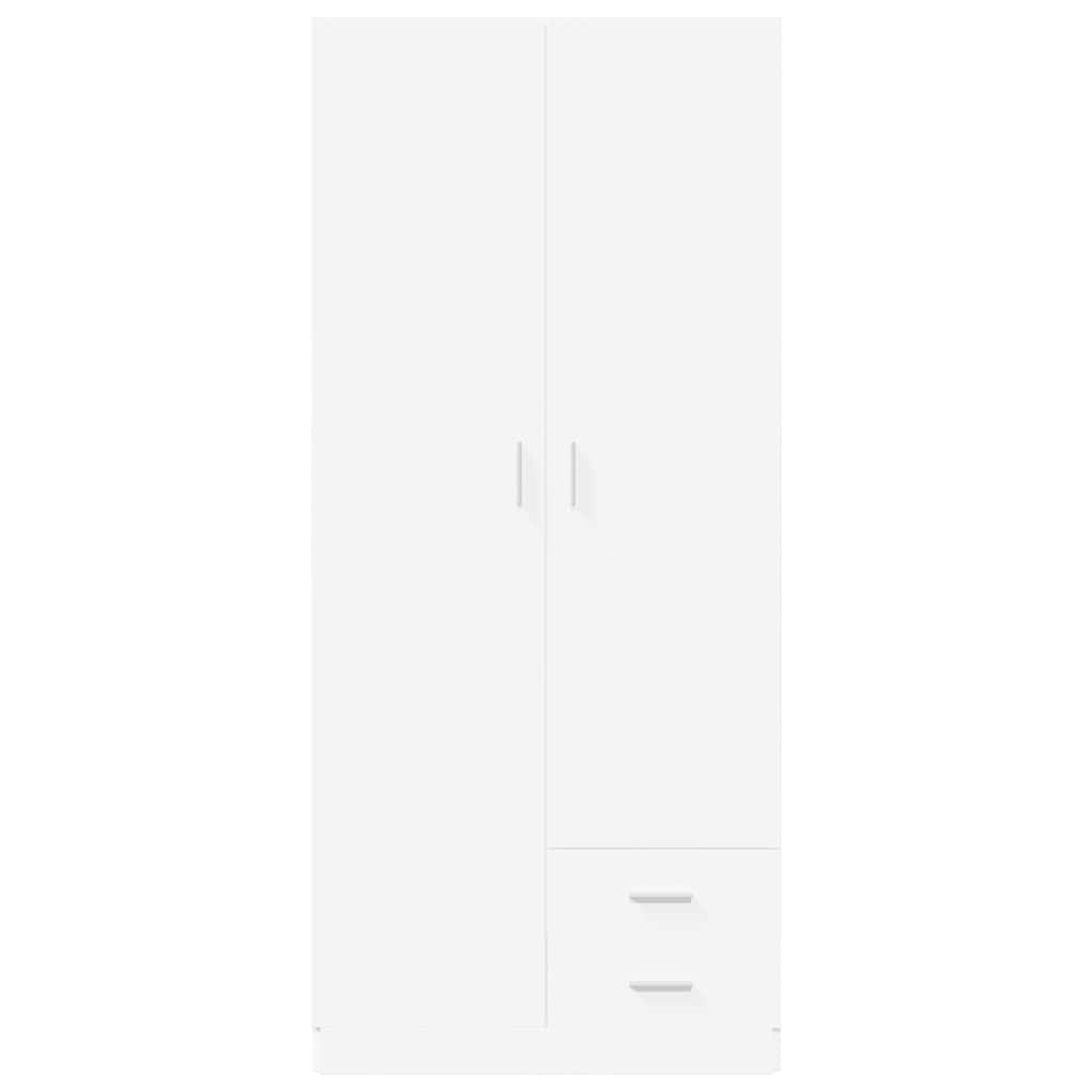 Wardrobe White 80x52x180 cm Engineered Wood