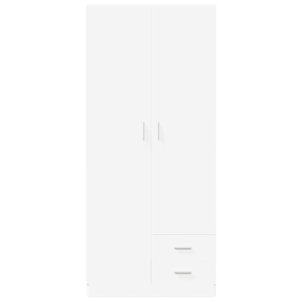 Wardrobe White 80x52x180 cm Engineered Wood