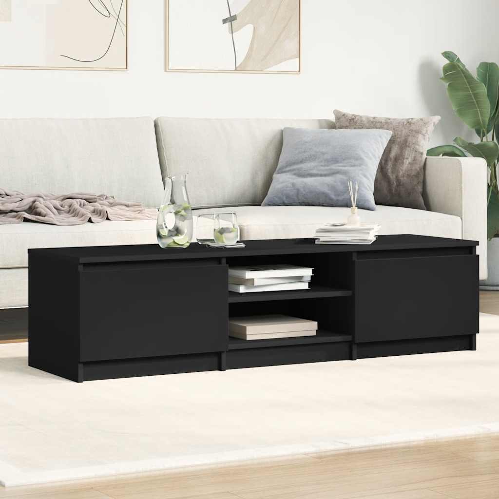 TV Cabinet Black 140x40x35.5 cm Engineered Wood