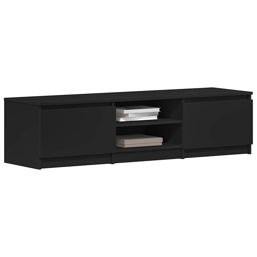 TV Cabinet Black 140x40x35.5 cm Engineered Wood