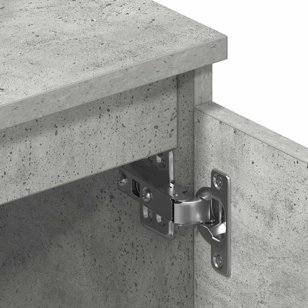 TV Cabinet Concrete Grey 140x40x35.5 cm Engineered Wood