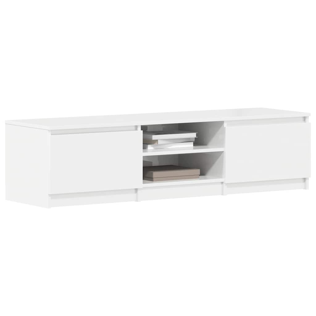 TV Cabinet High Gloss White 140x40x35.5 cm Engineered Wood