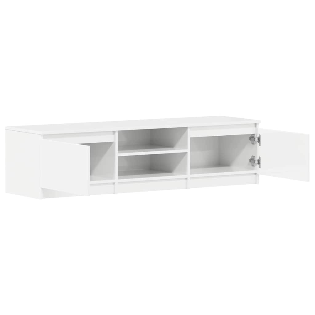 TV Cabinet High Gloss White 140x40x35.5 cm Engineered Wood