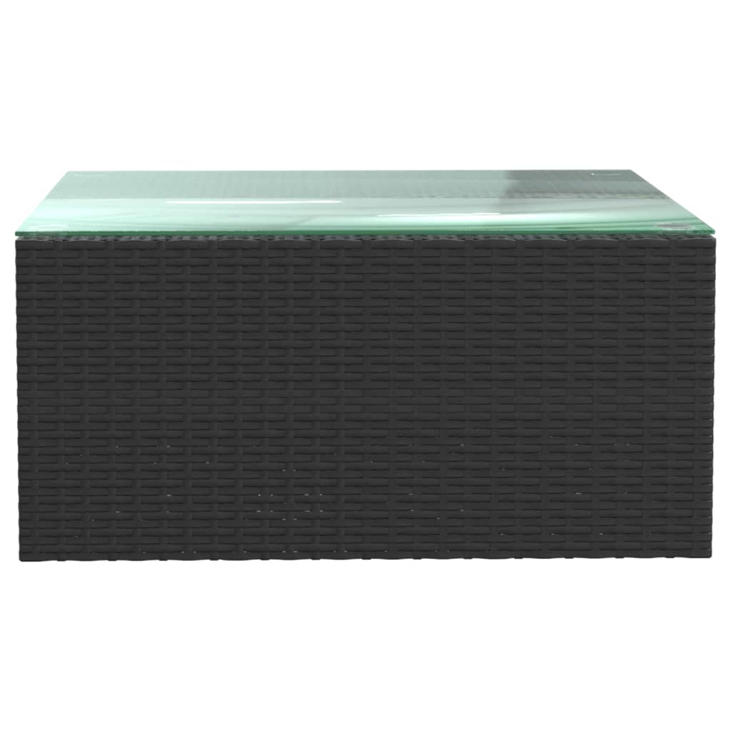 5 Piece Garden Lounge Set with Cushions Poly Rattan Black