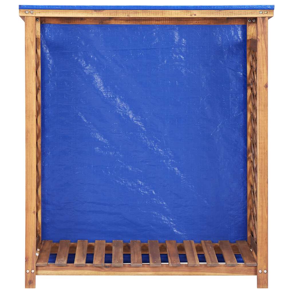 Firewood Storage Shed 105x38x115 cm Solid Acacia Wood
