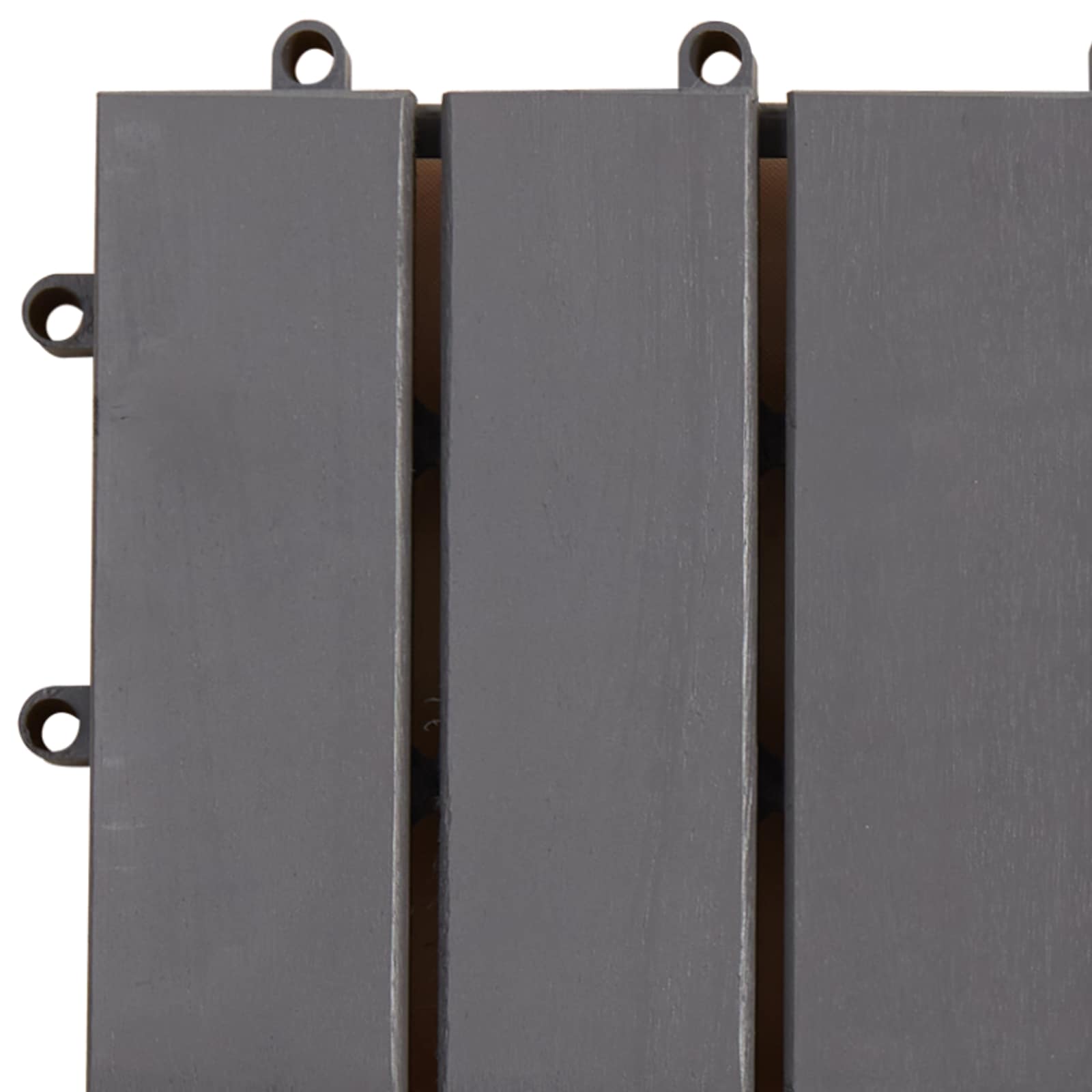 Decking Tile 10 pcs Grey 30 x 30 cm Acacia Hardwood