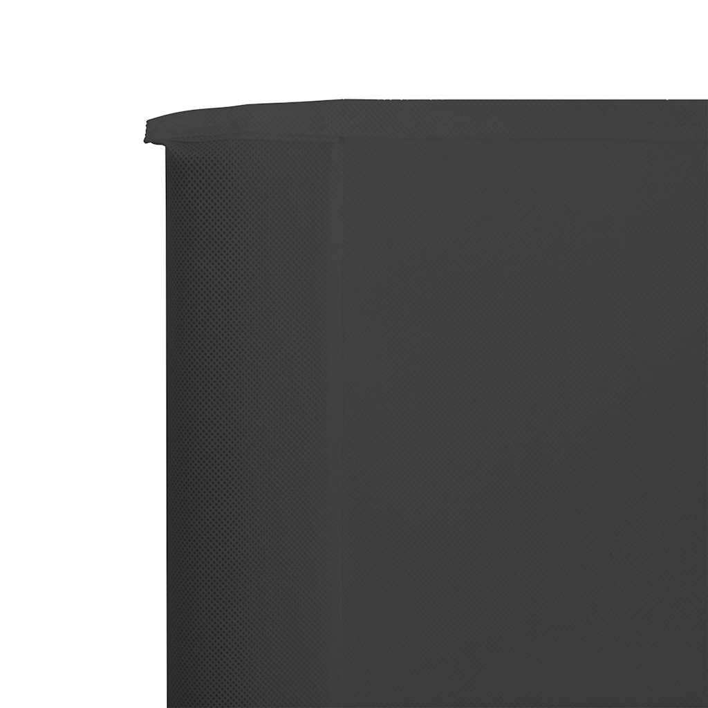 3-panel Wind Screen Fabric 400x80 cm Anthracite