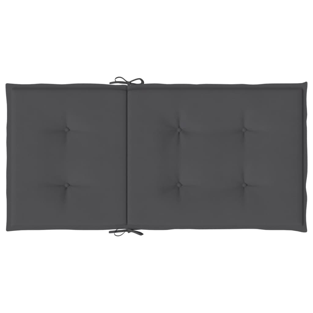 Garden Lowback Chair Cushions 4 pcs Anthracite Oxford Fabric