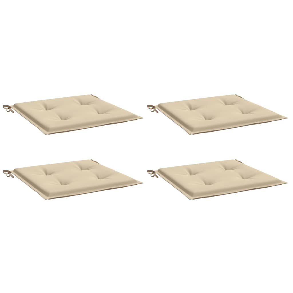 Garden Chair Cushions 4 pcs Beige 40x40x3 cm Oxford Fabric