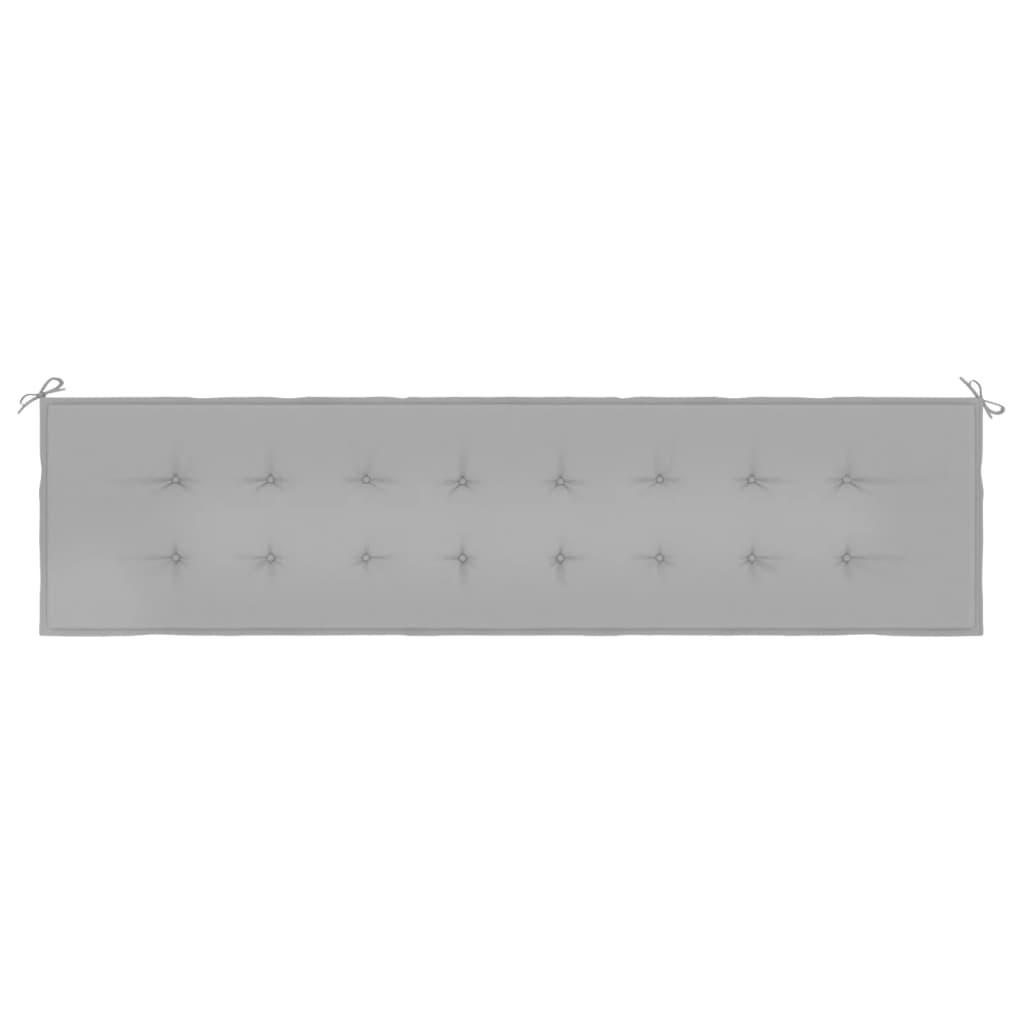 Garden Bench Cushion Grey 200x50x3 cm Oxford Fabric