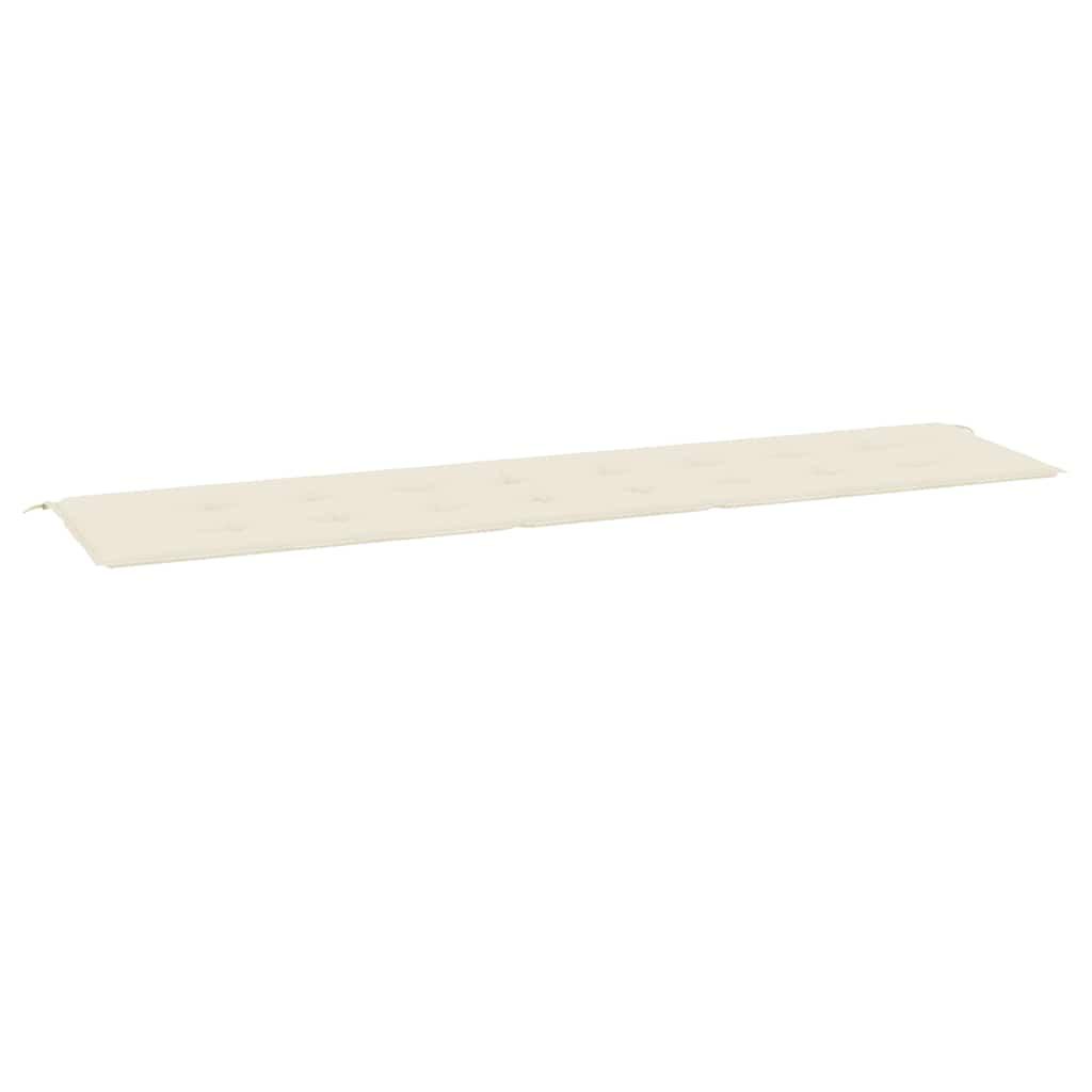 Garden Bench Cushion Cream 200x50x4 cm Oxford Fabric