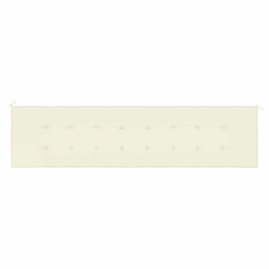 Garden Bench Cushion Cream 200x50x3 cm Oxford Fabric